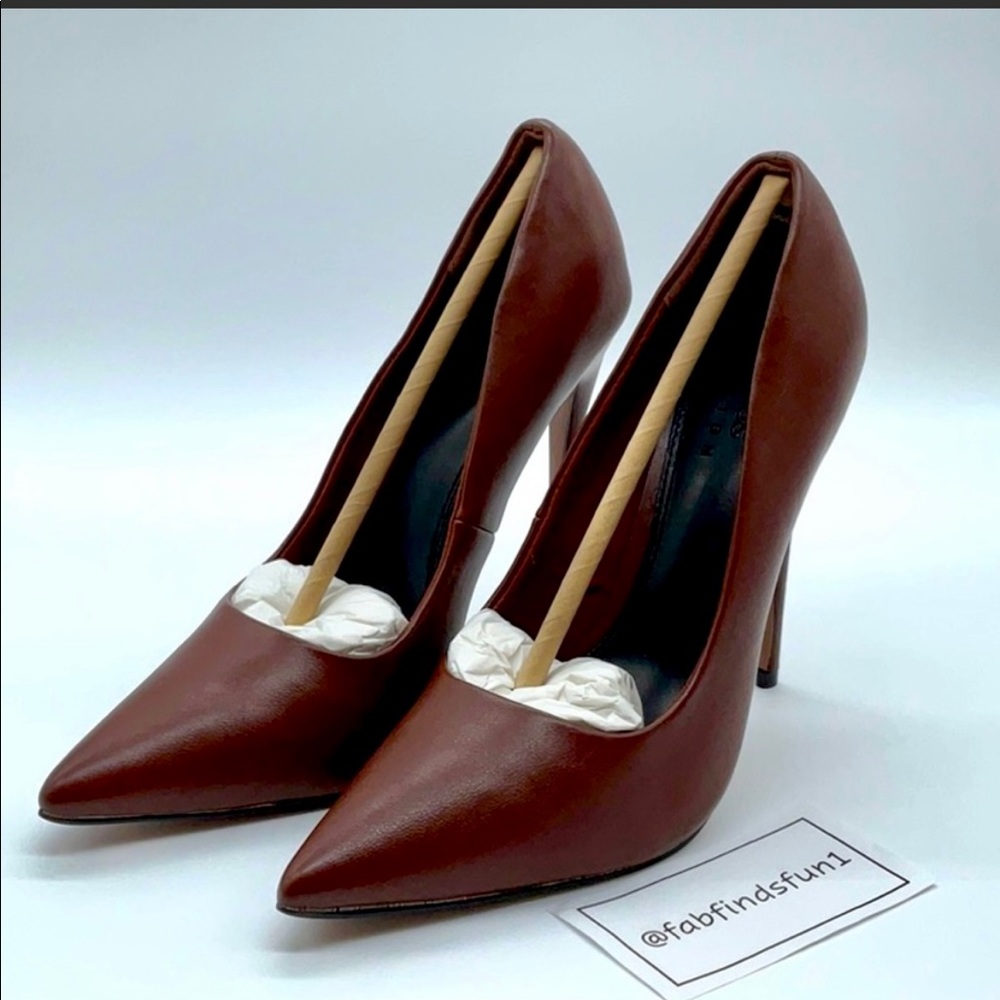 ASOS DESIGN Passion stiletto pumps in chocolate